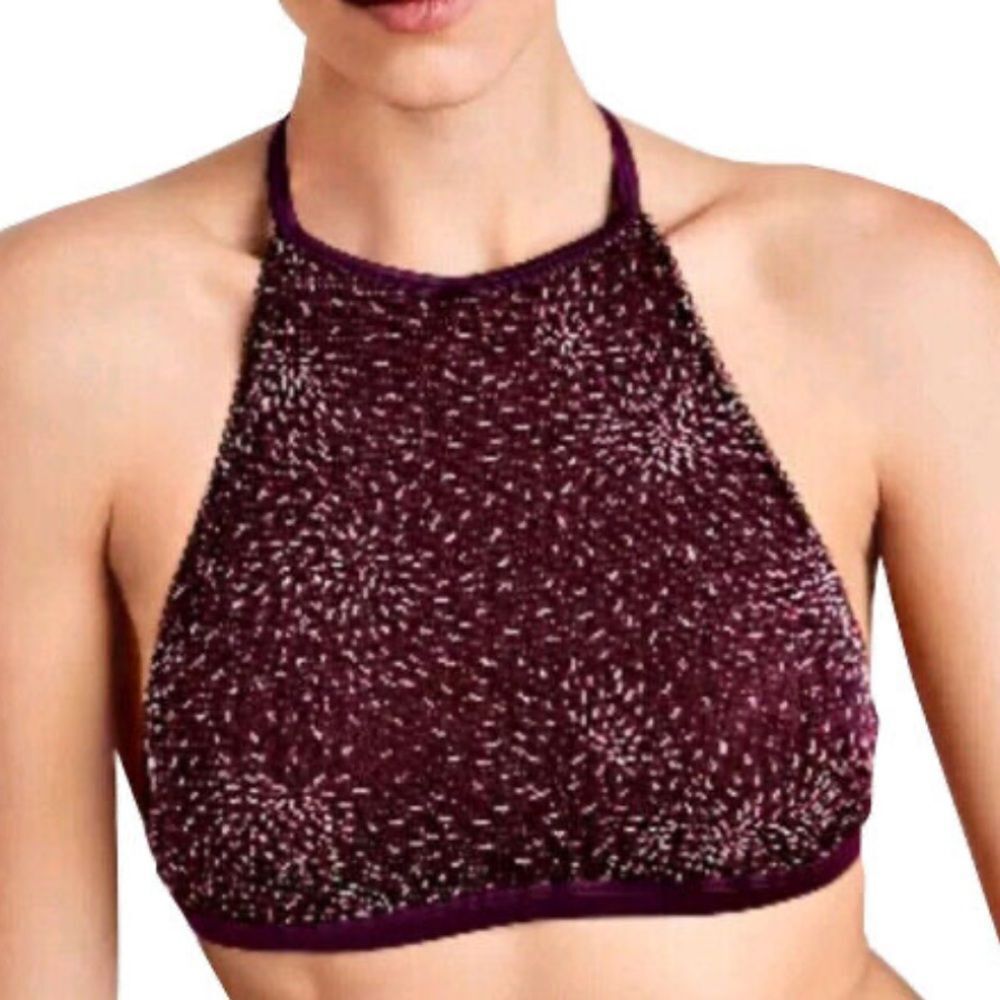 Brand new with Tags Victoria’s Secret Kit Shine Silver and Purple Bralette Small